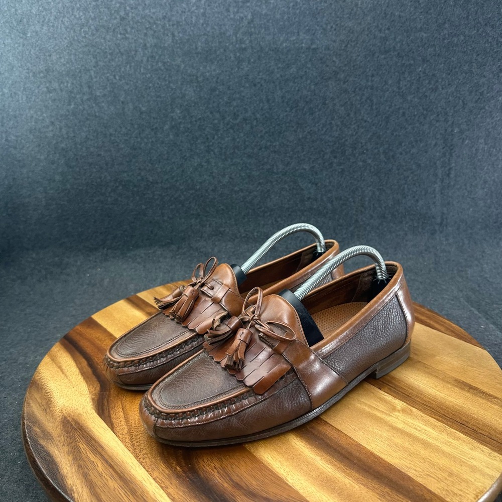 Florsheim Leather Tassel Loafer Two Tone Brown Men's Size 9D 30203 - Picture 5 of 13